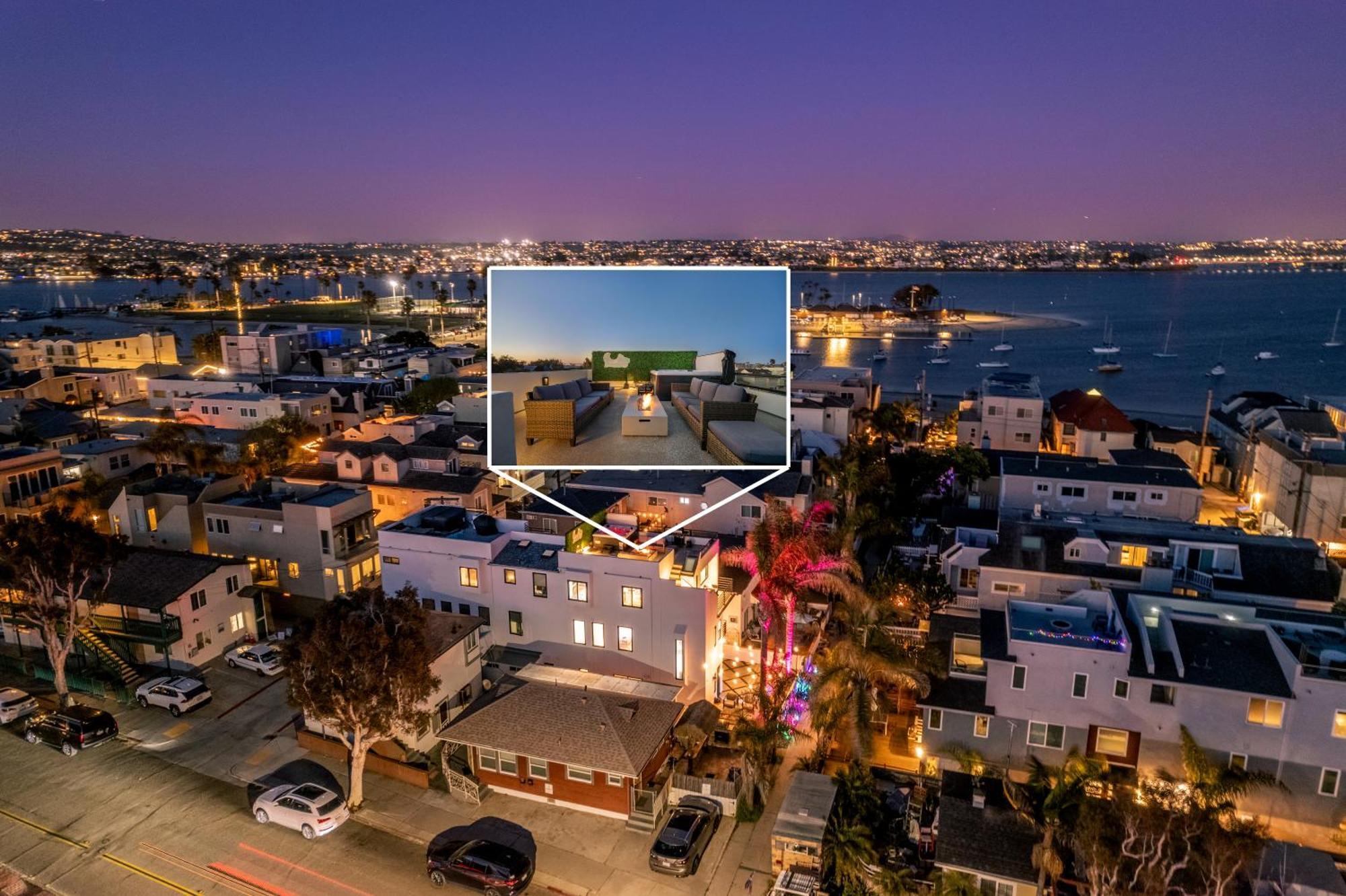 Ocean & Bay Panorama 4 Levels Rooftop With Hot Tub Holiday home San Diego